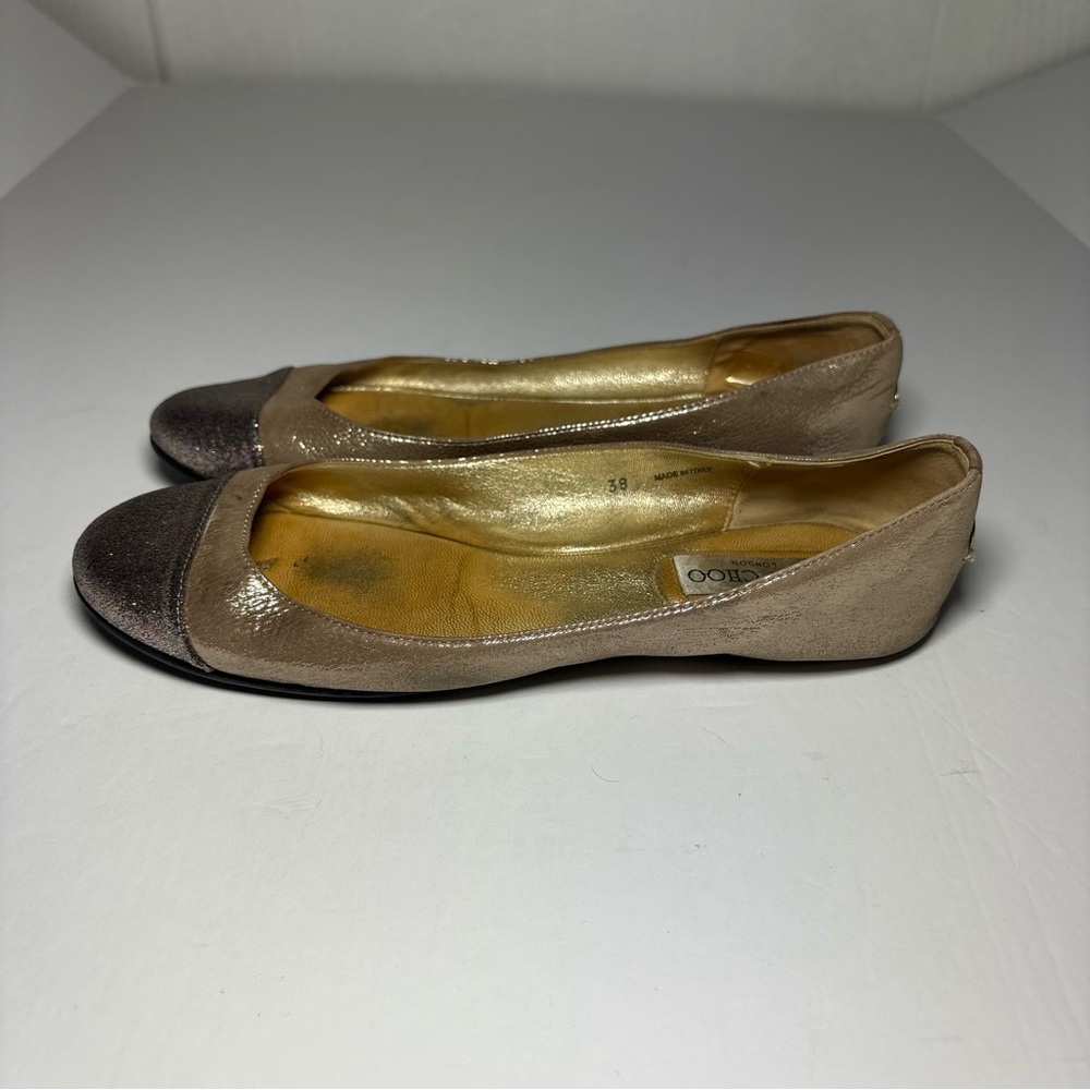 Jimmy Choo Metallic Flats - Picture 6 of 12